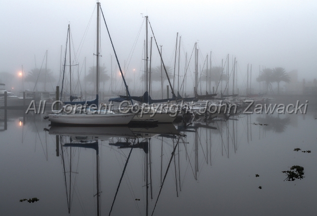 4x6-Marina3-1.jpg - NEW!! Foggy Morning at  Marina downtown Sanford, FL-Front